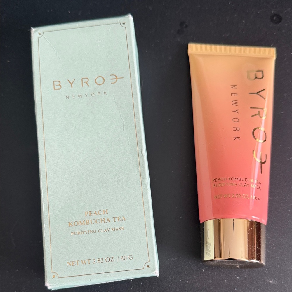 BYROE New York Peach Kombucha Tea Purifying Clay Mask‎ - Pink and Gold